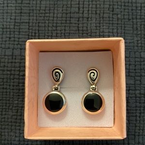 Sterling Silver Onyx Post Earrings